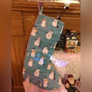 Snowman Print Christmas Stocking